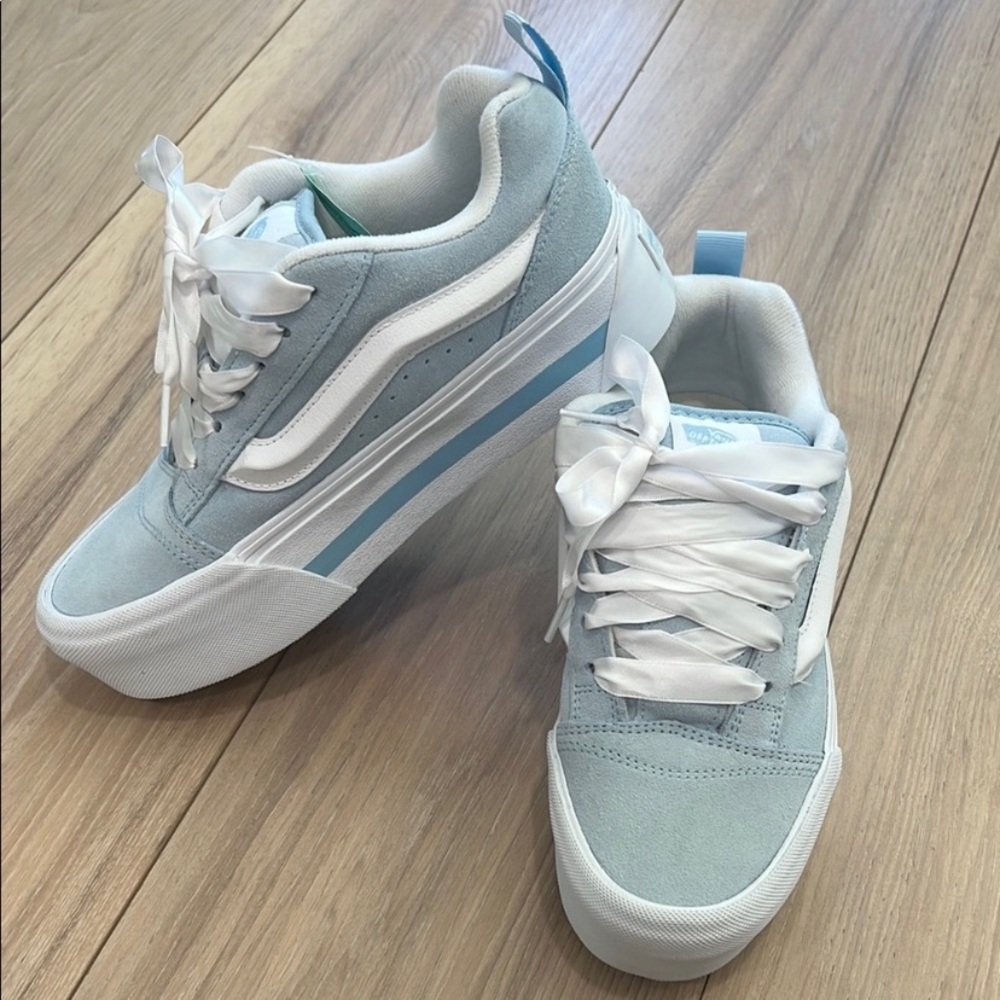 Vans platform Sneakers in Light Blue and White